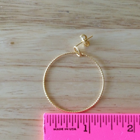 Mia Fiore Gold Plated Circle Earring NWT - Picture 6 of 6